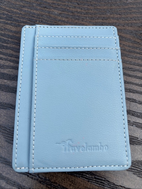 Travelambo Other - Travelambo Light Blue Slim Card Holder Wallet RFID blocking